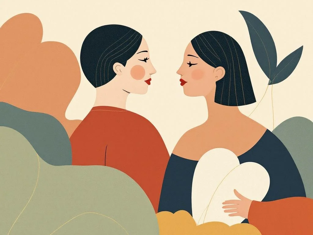An editorial illustration for the piece on who does this. A simple chart with two figures pulling in opposite directions — wine on cream, line-only. Or a stack of opened envelopes with response cards spilling out. Should signal 'data, not opinion.'